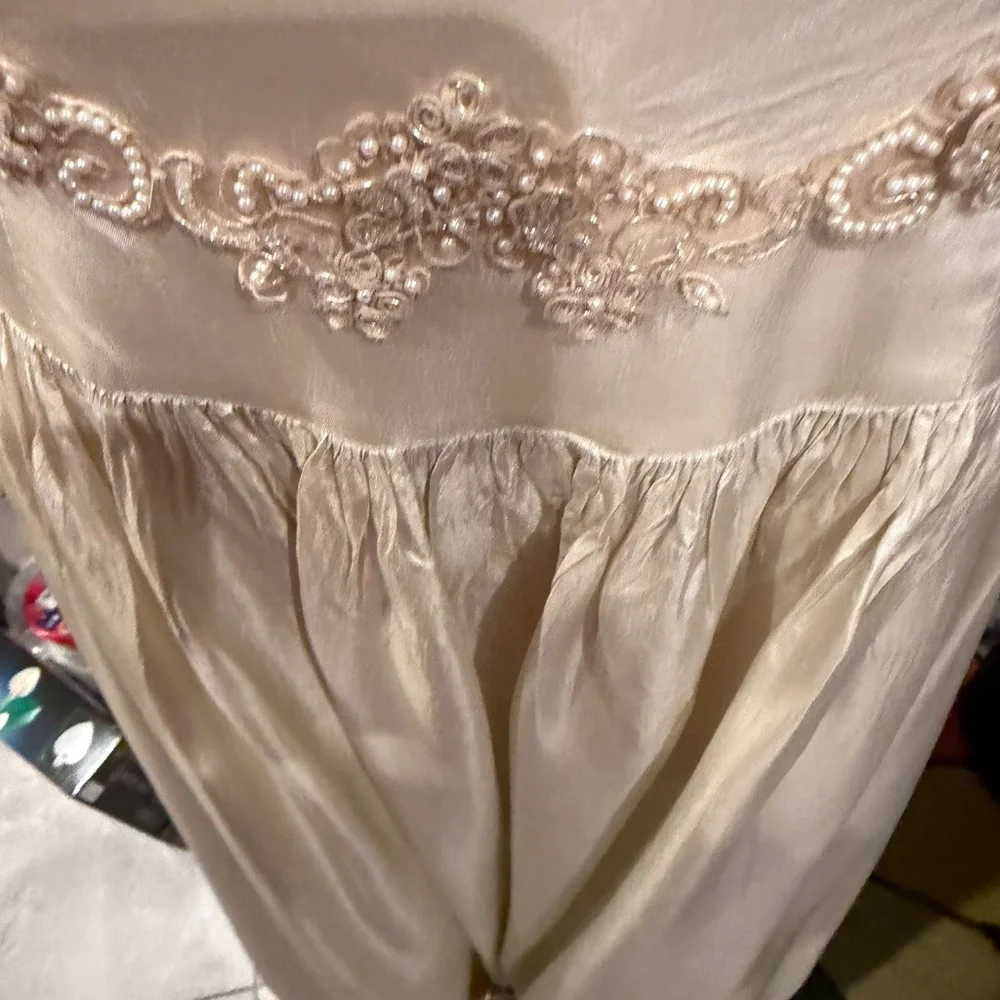 STUNNING Vintage Cachet Bridal Dress Strapless Evening Gown Beaded Ivory Lace 8 - Picture 5 of 6